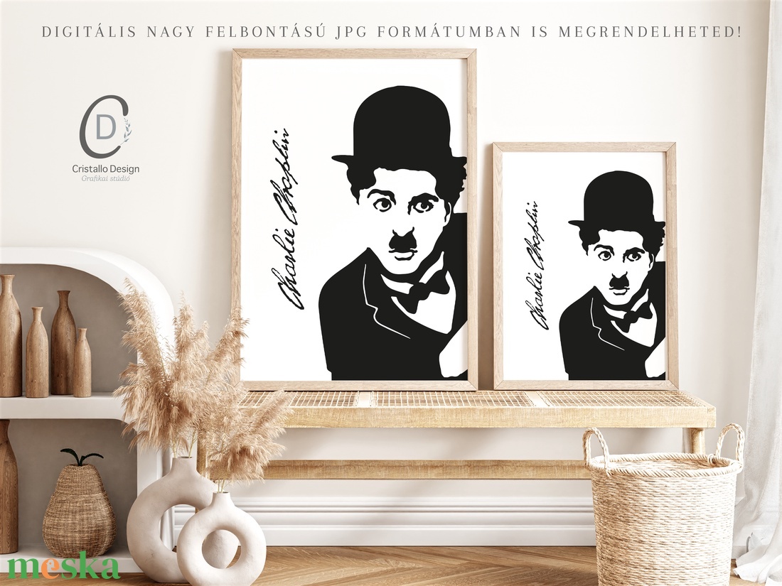 Charlie Chaplin poszter, kép, vászonkép, dekoráció - otthon & életmód - dekoráció - kép & falikép - poszter - Meska.hu
