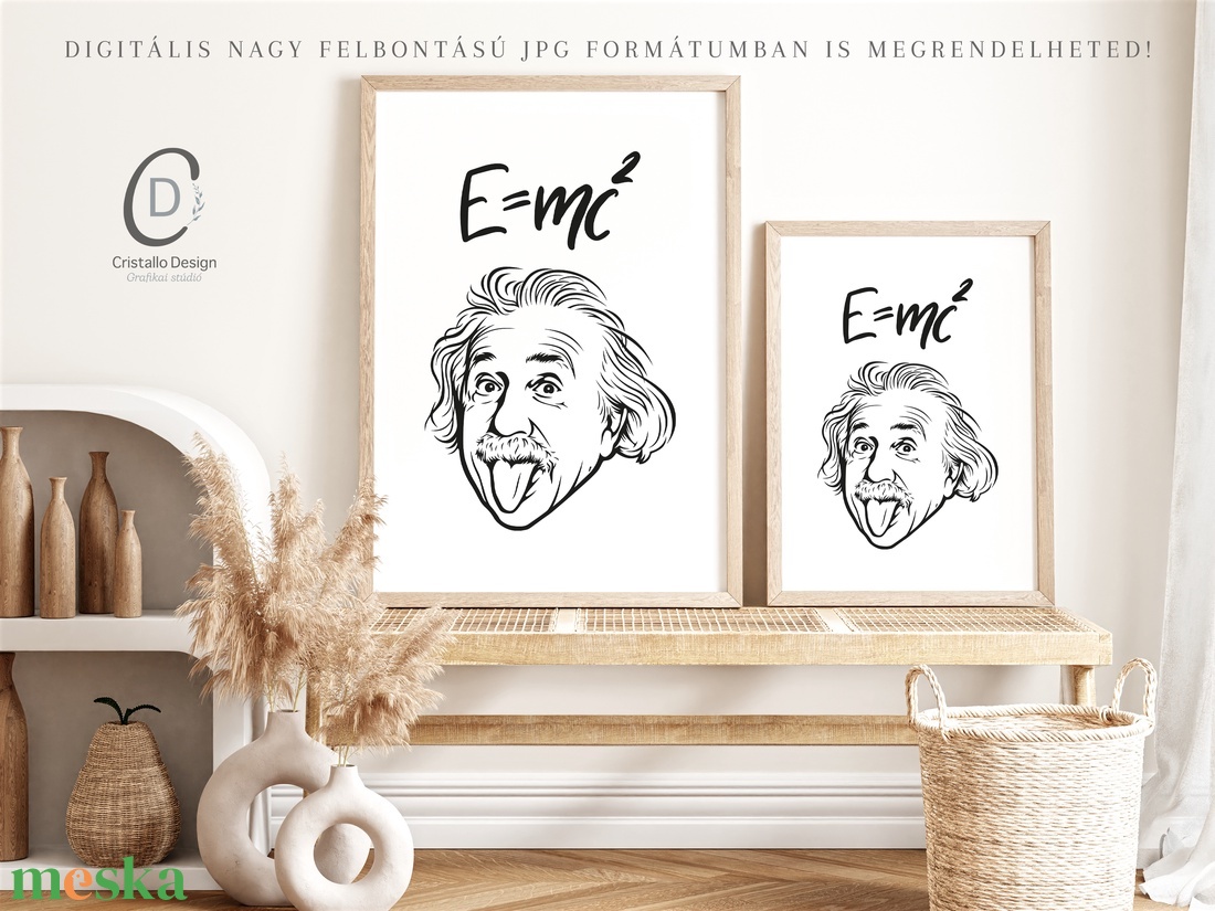 Albert Einstein poszter, kép, vászonkép, dekoráció - otthon & életmód - dekoráció - kép & falikép - poszter - Meska.hu