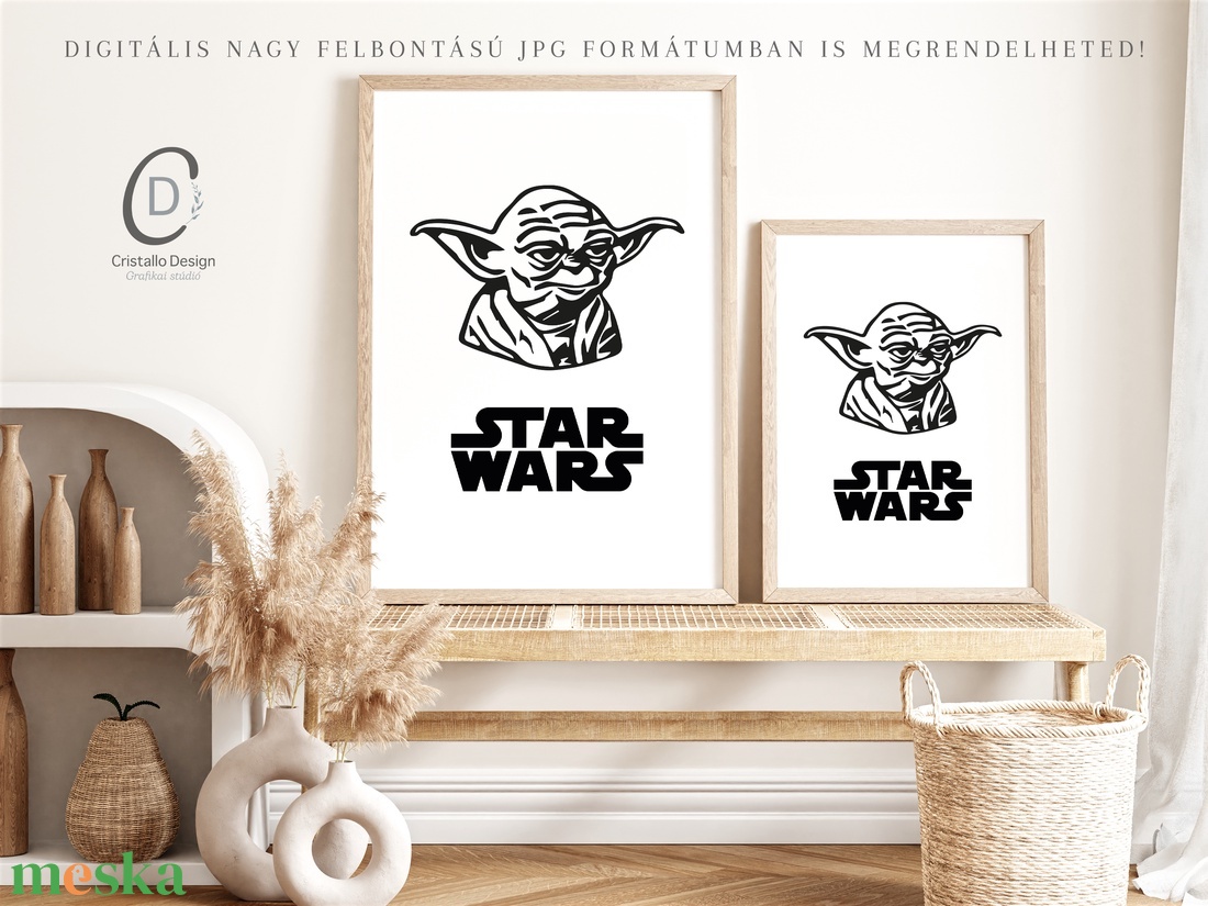 Yoda poszter, Star Wars kép, vászonkép, dekoráció - otthon & életmód - dekoráció - kép & falikép - poszter - Meska.hu