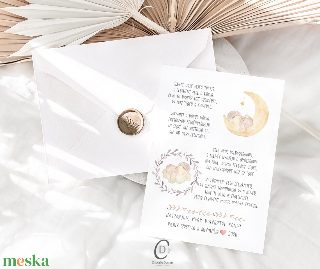 Személyre szóló képeslap, köszönőajándék orvosnak, szülésznőnek, bábának, köszönőkártya, ajándékkísérő - otthon & életmód - papír, írószer - ajándékozás kellékei - képeslap, üdvözlőlap - Meska.hu