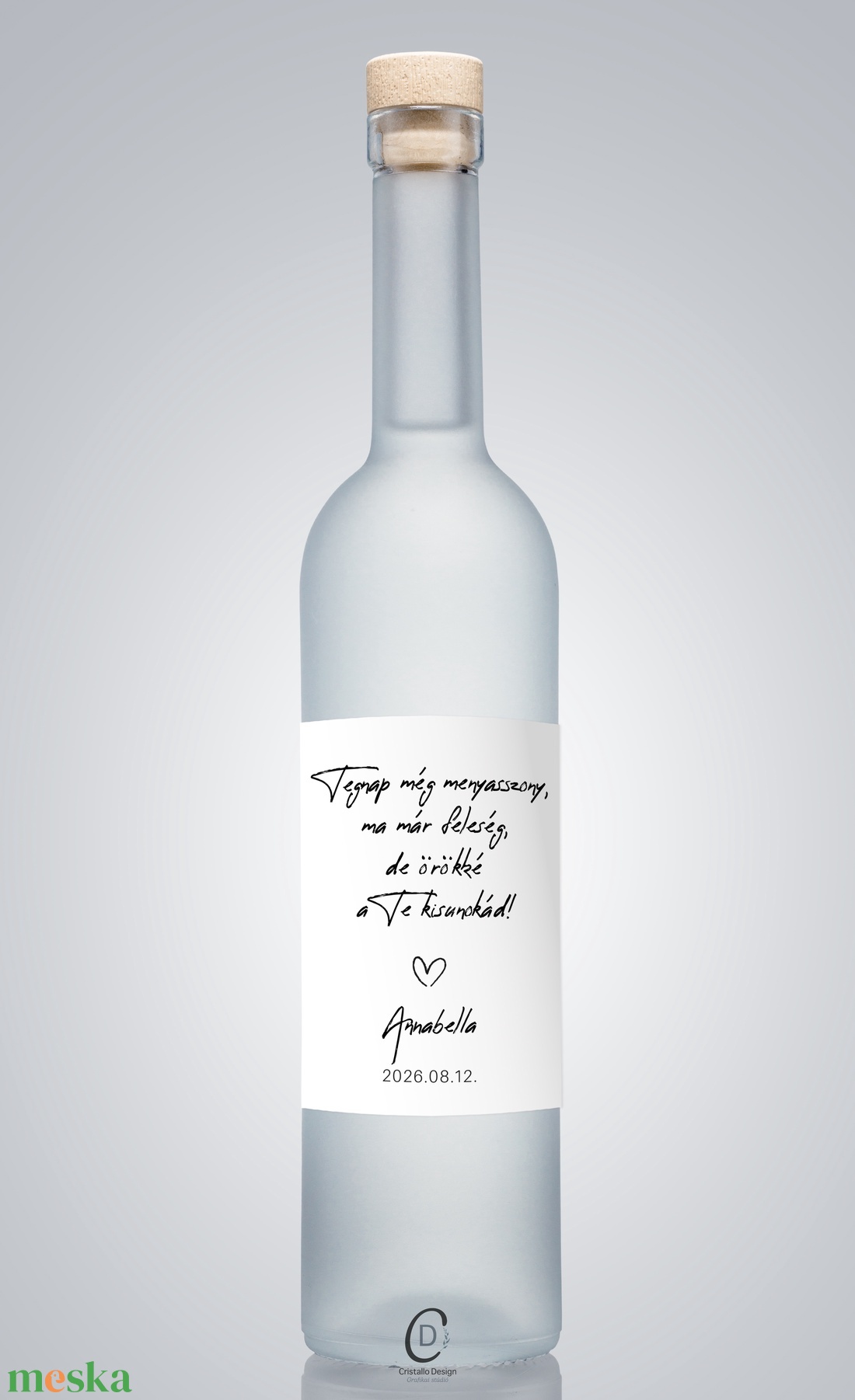 Esküvői pálinkás, borospalack címke, köszönőajándék matrica, szülőköszöntő ajándék - esküvő - emlék & ajándék - szülőköszöntő ajándék - Meska.hu