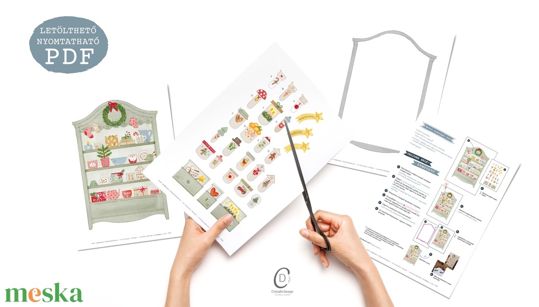 Adventi naptár, csináld magad kalendárium, letölthető, digitális, nyomtatható - karácsony - adventi díszek - adventi naptár - Meska.hu