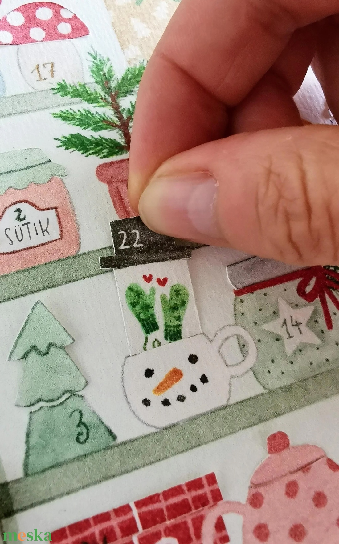 Adventi naptár, csináld magad kalendárium, letölthető, digitális, nyomtatható - karácsony - adventi díszek - adventi naptár - Meska.hu