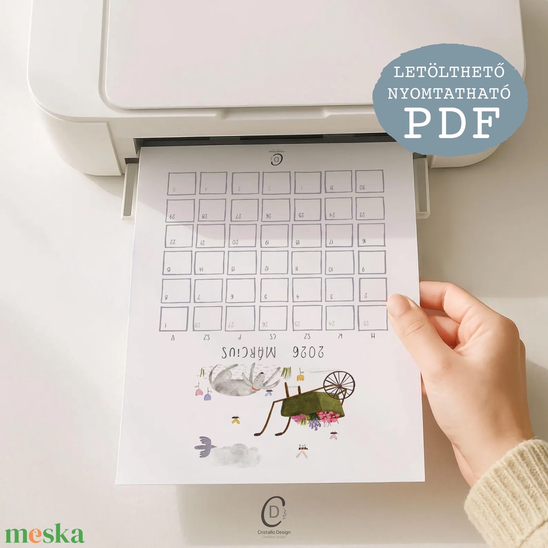 Falinaptár 2026, erdei állatos, havi tervező - otthon & életmód - papír, írószer - naptár & tervező - Meska.hu