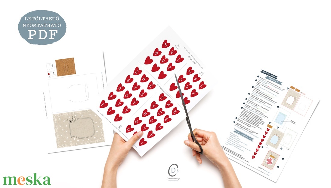 Valentin napi csináld magad képeslap, befőttes üveg ajándékkísérő, letölthető, digitális, nyomtatható - otthon & életmód - papír, írószer - ajándékozás kellékei - képeslap, üdvözlőlap - Meska.hu