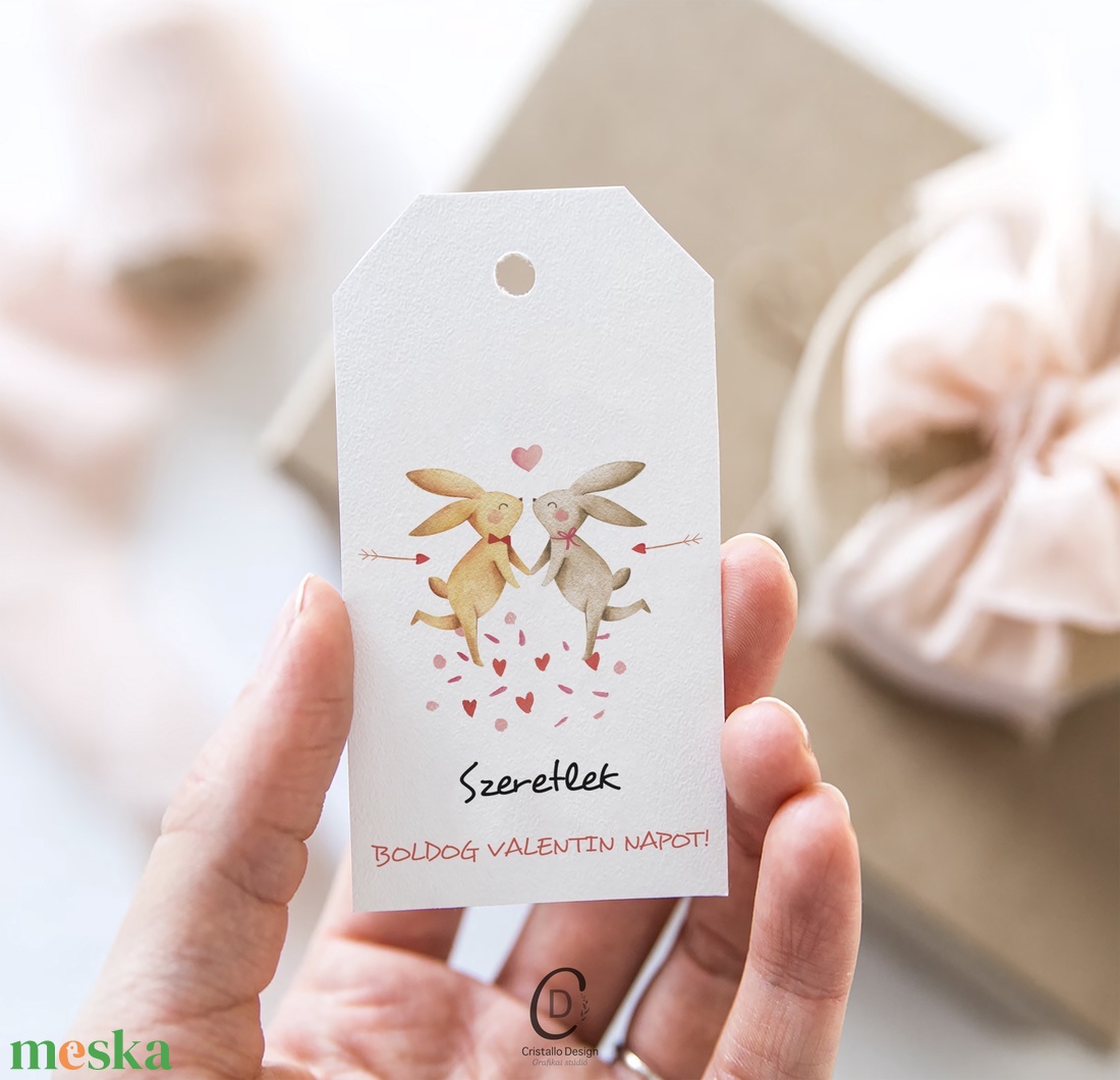 Valentin napi ajándékkísérő, erdei állatos ajándékátadó kártya szett 4 db - otthon & életmód - papír, írószer - ajándékozás kellékei - ajándékkísérő - Meska.hu