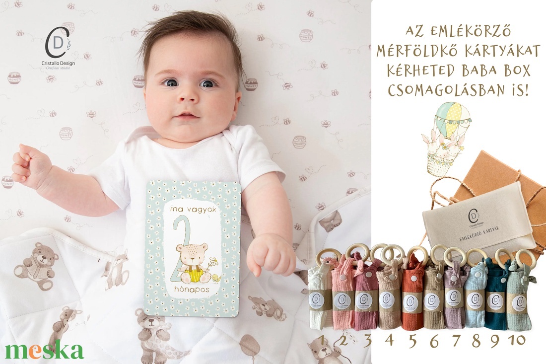 Mérföldkő kártya, erdei állatos emlékörző kártyák, baba box, 17 db - baba - mama - babalátogató ajándékcsomag - Meska.hu