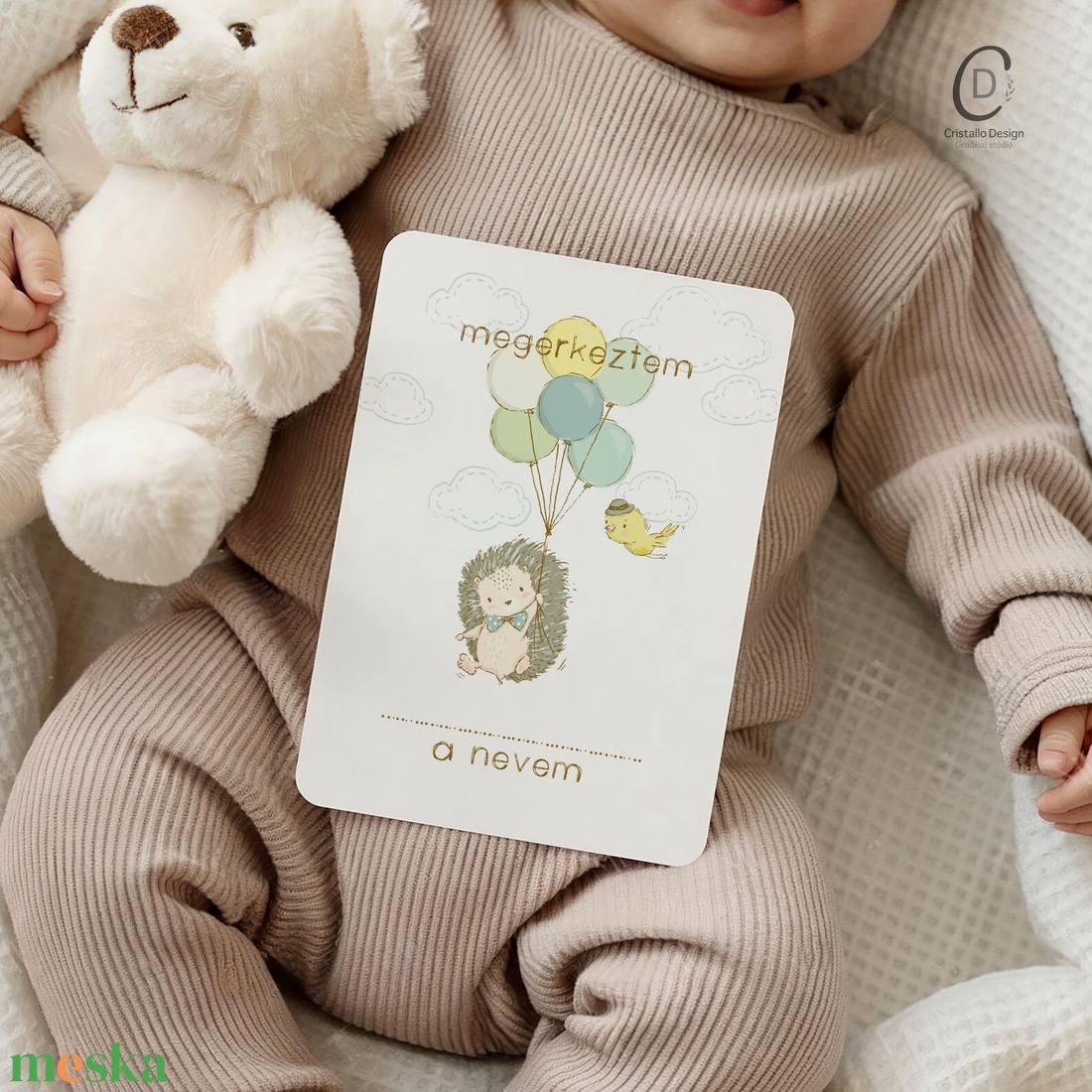 Mérföldkő kártya, erdei állatos emlékörző kártyák, baba box, 17 db - baba - mama - babalátogató ajándékcsomag - Meska.hu