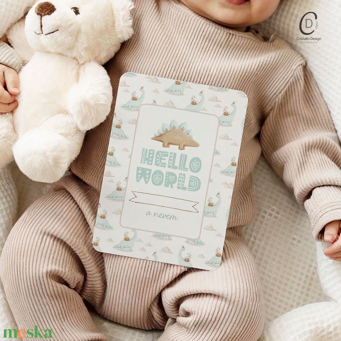 Mérföldkő kártya, dinos emlékörző kártyák, baba box, 17 db - baba - mama - babafotózás - baba mérföldkő kártyák - Meska.hu