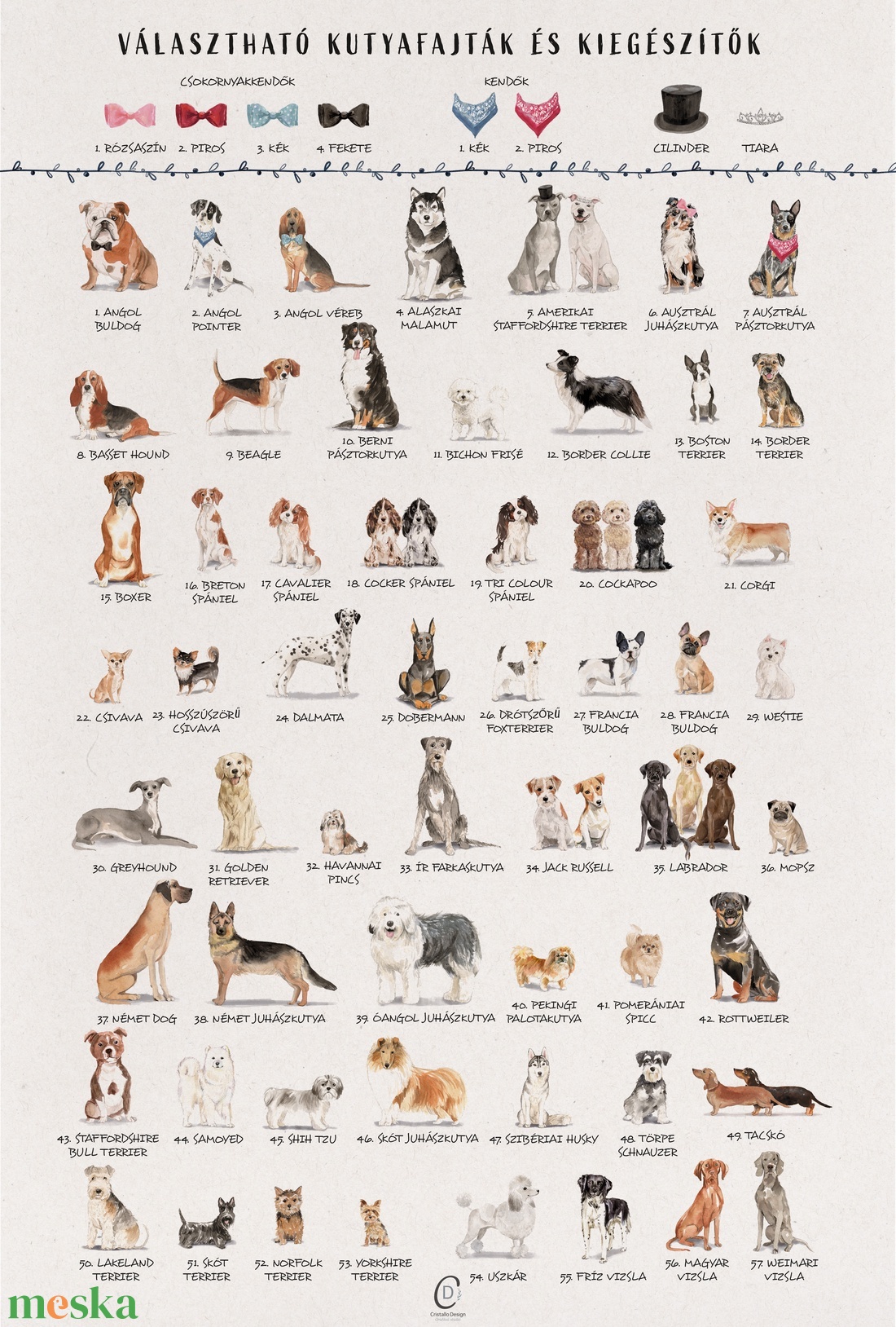 Esküvői ujjlenyomat fa ceremónia vendégkönyv, kutyás poszter, tábla, vászonkép - esküvő - emlék & ajándék - nászajándék - ceremónia szett - Meska.hu