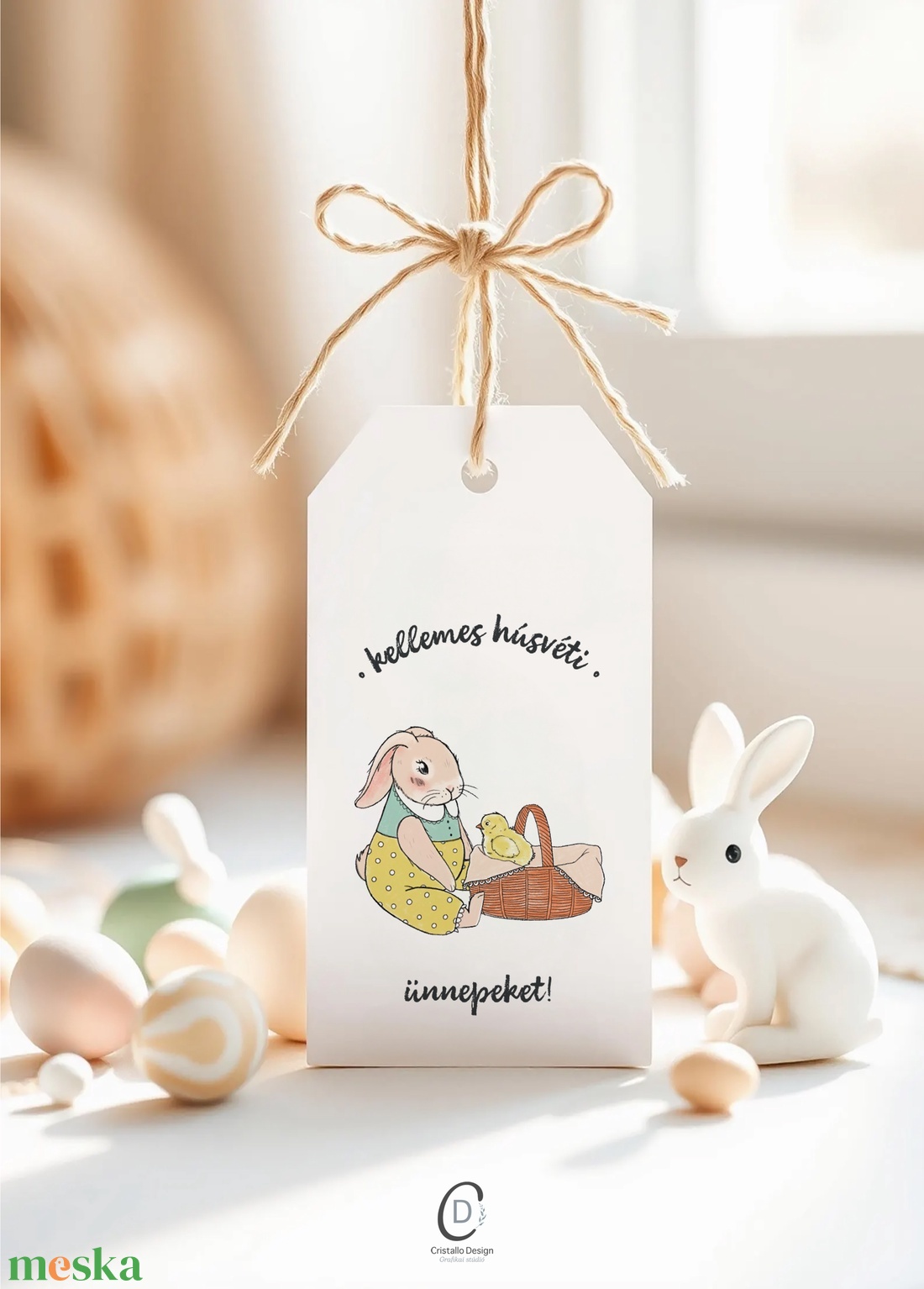 Húsvéti ajándékkísérő, tavaszi ajándékátadó címke szett 6 db - otthon & életmód - papír, írószer - ajándékozás kellékei - ajándékkísérő - Meska.hu