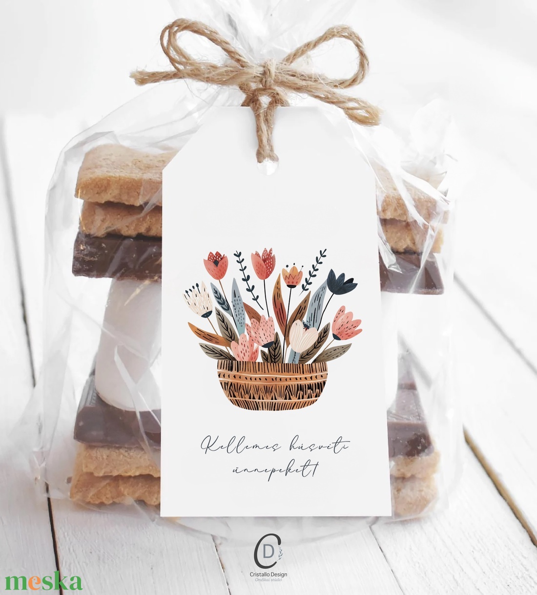 Húsvéti ajándékkísérő, folk ajándékátadó címke szett 6 db - otthon & életmód - papír, írószer - ajándékozás kellékei - ajándékkísérő - Meska.hu