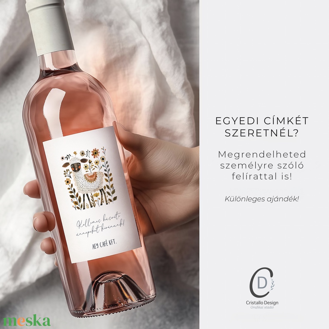 Húsvéti borospalack címke, pálinkás címke, folk ajándékátadó, egyedi italos üveg matrica - ünnepi díszek, dekorációk - húsvéti díszek és dekorációk - húsvéti matrica - Meska.hu
