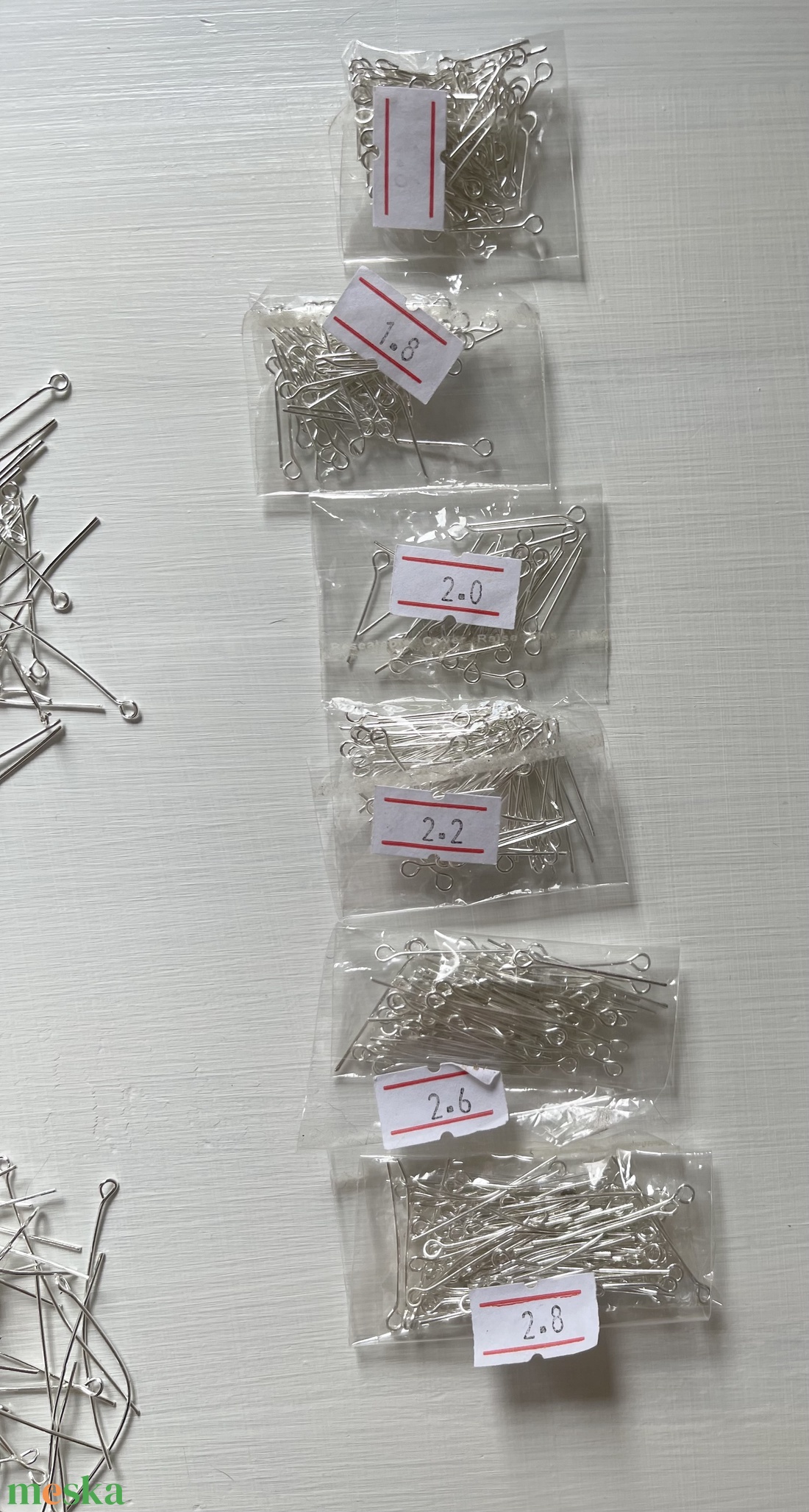 Kiárusítás, szerelőpálca ezüst színben - kellékek & szerszámok - ékszerkellék - fülbevaló alap - Meska.hu