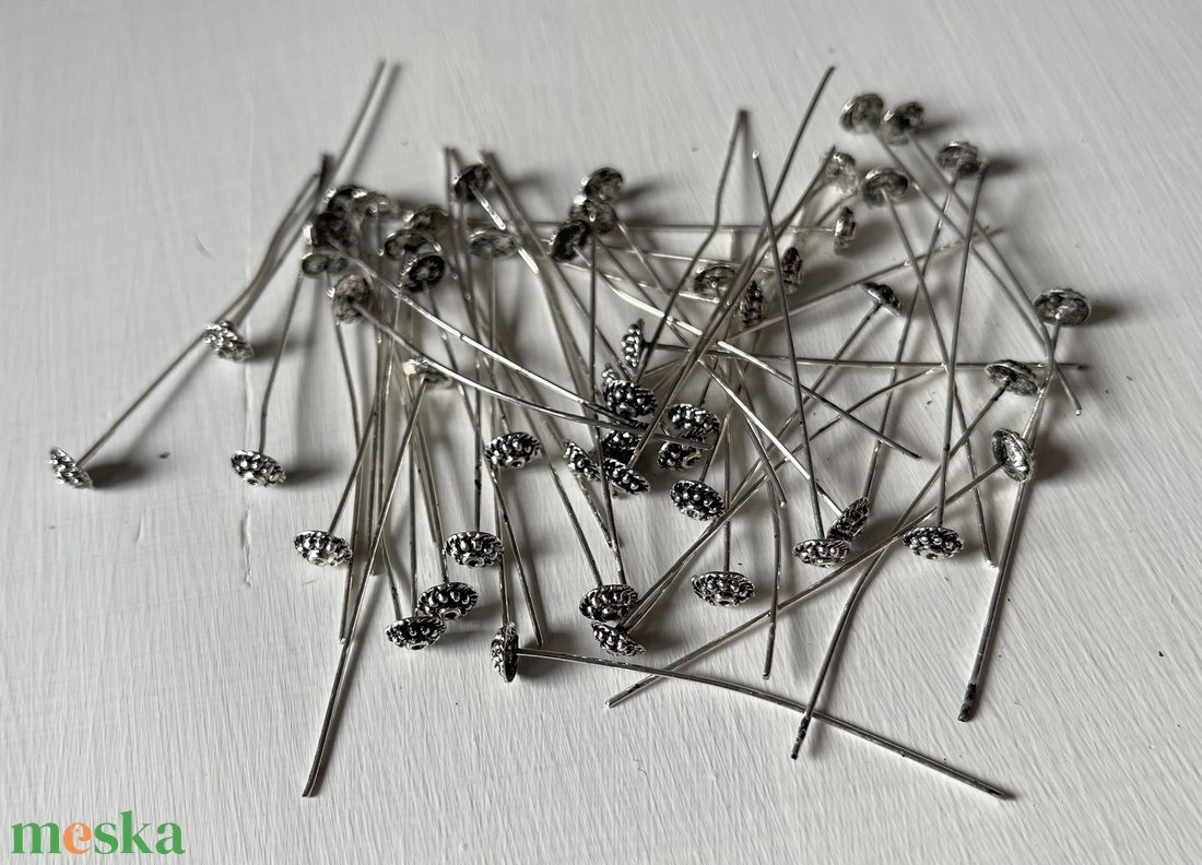 Kiárusítás, szerelőpálca ezüst színben - kellékek & szerszámok - ékszerkellék - fülbevaló alap - Meska.hu