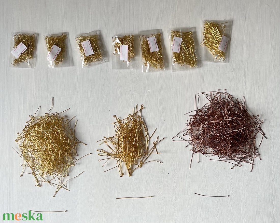 Kiárusítás, szerelőpálca arany és rosegold színben - kellékek & szerszámok - ékszerkellék - fülbevaló alap - Meska.hu