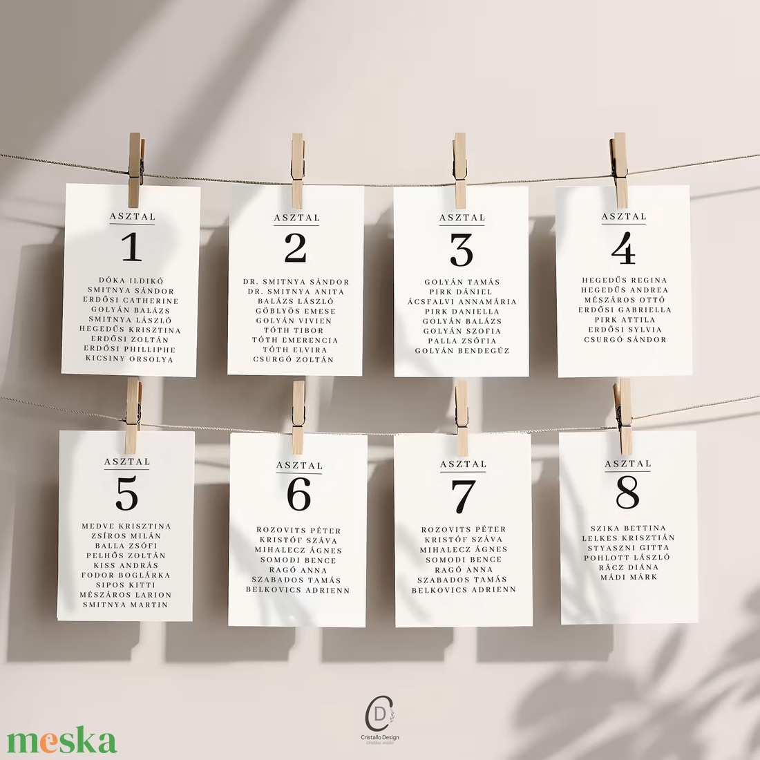 Minimál ültetési rend, asztalszám, esküvői borospalack címke szett 8 db - esküvő - meghívó & kártya - ültetési rend - Meska.hu