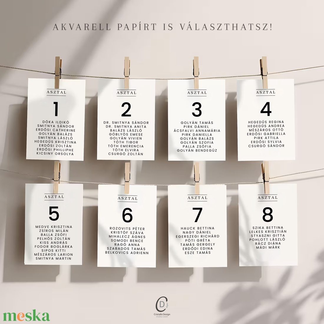Olivia minimál ültetési rend, asztalszám, esküvői borospalack címke szett 8 db - esküvő - meghívó & kártya - ültetési rend - Meska.hu