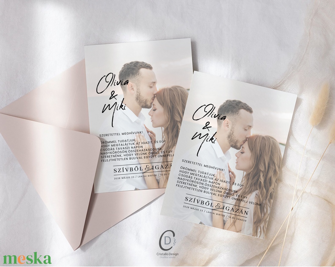 Olivia minimál stílusú esküvői üdvözlő tábla, poszter - esküvő - dekoráció - tábla & jelzés - Meska.hu