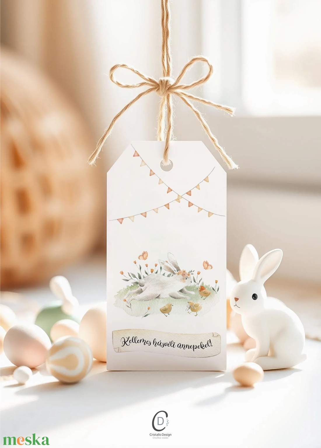 Húsvéti ajándékkísérő, tavaszi ajándékátadó címke szett 6 db - otthon & életmód - papír, írószer - ajándékozás kellékei - ajándékkísérő - Meska.hu