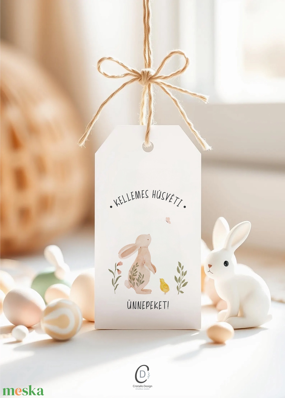 Húsvéti ajándékkísérő, nyuszis ajándékátadó címke szett 6 db - otthon & életmód - papír, írószer - ajándékozás kellékei - ajándékkísérő - Meska.hu