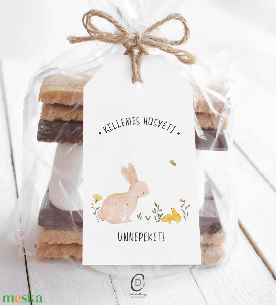 Húsvéti ajándékkísérő, nyuszis ajándékátadó címke szett 6 db - otthon & életmód - papír, írószer - ajándékozás kellékei - ajándékkísérő - Meska.hu