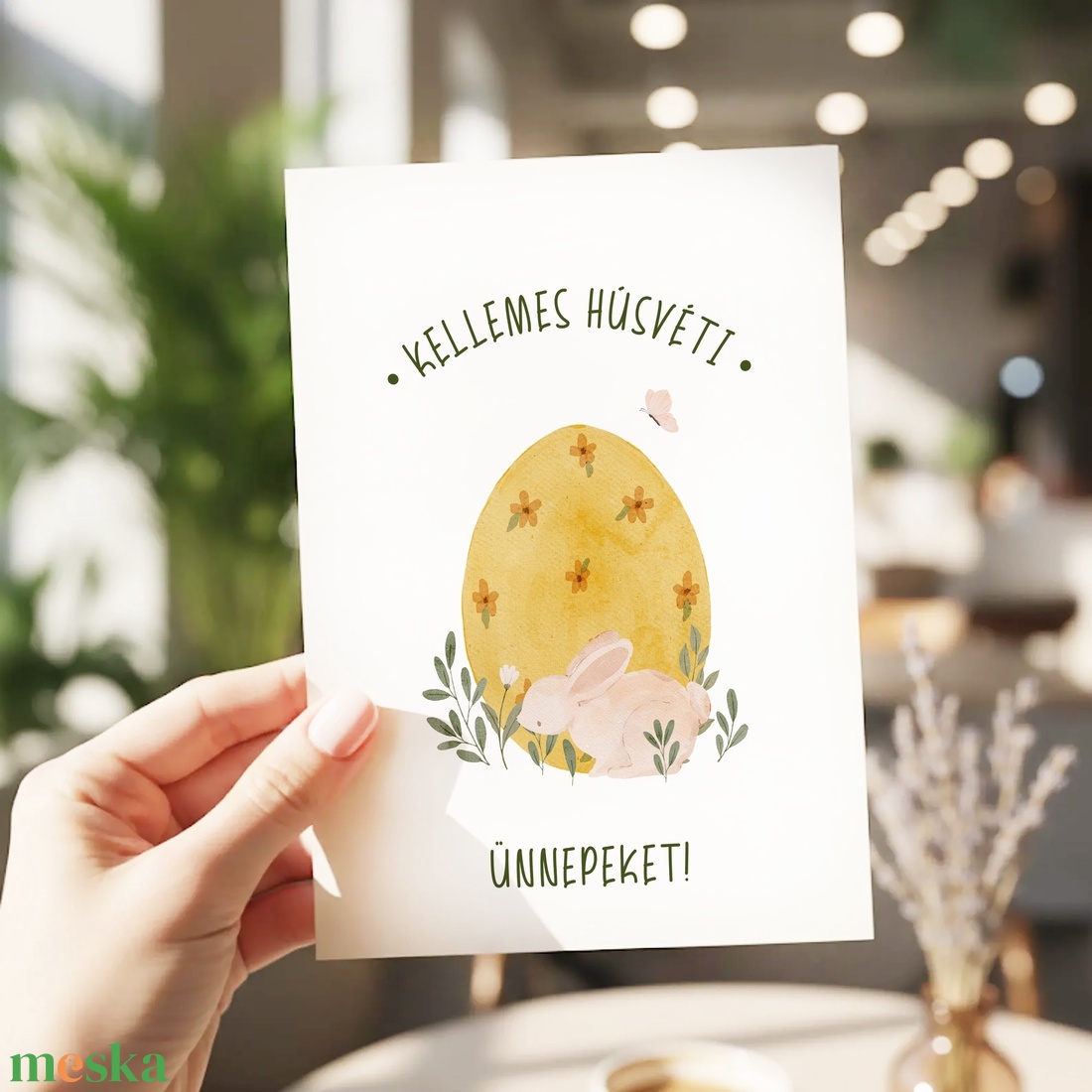 Húsvéti képeslap, nyuszis üdvözlőlapok, tavaszi ajándékkísérő szett 3 db - ünnepi díszek, dekorációk - húsvéti díszek és dekorációk - húsvéti képeslapok - Meska.hu