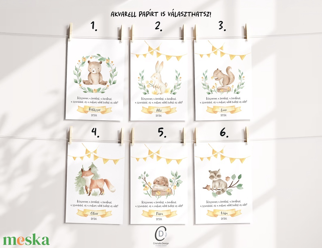 Erdei állatos köszönőajándék óvó néniknek, ballagásra búcsúajándék, ajándékkísérő - otthon & életmód - papír, írószer - ajándékozás kellékei - képeslap, üdvözlőlap - Meska.hu
