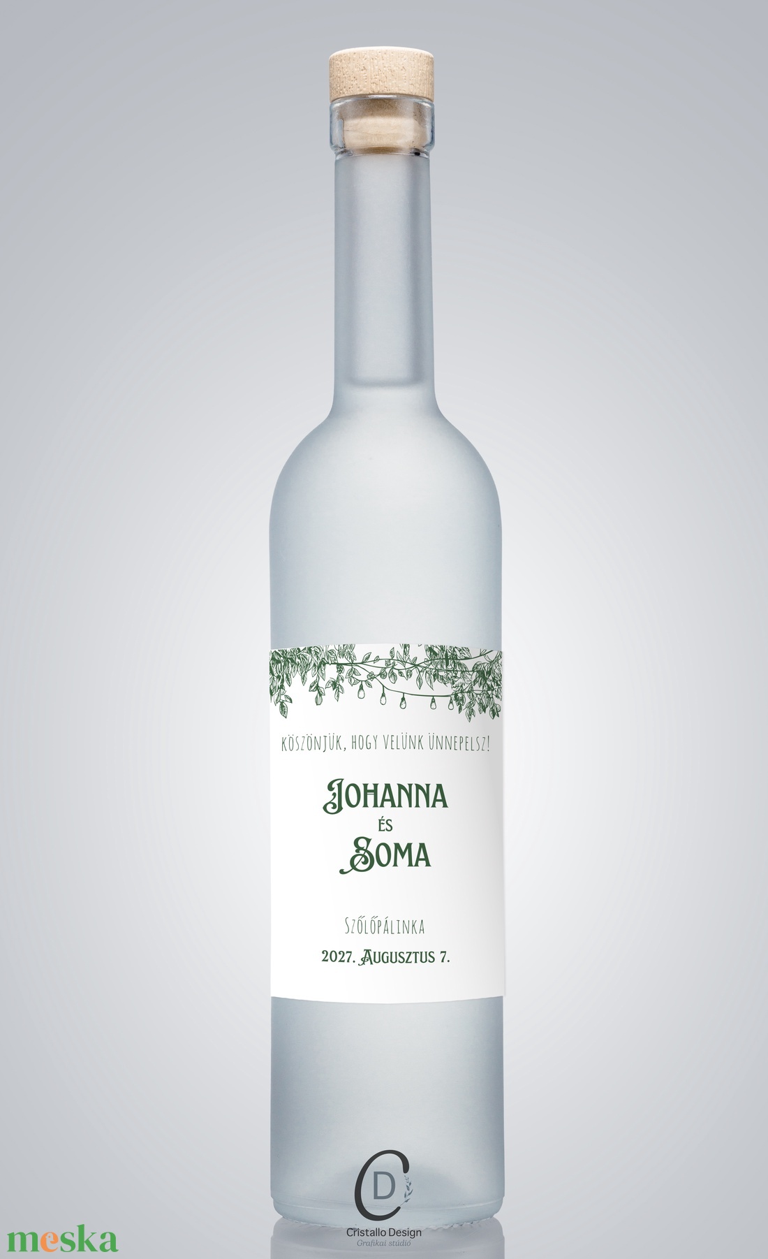 Vineyard boros, pálinkás címke, esküvői köszönő ajándék matrica, szülőköszöntő - esküvő - emlék & ajándék - köszönőajándék - Meska.hu