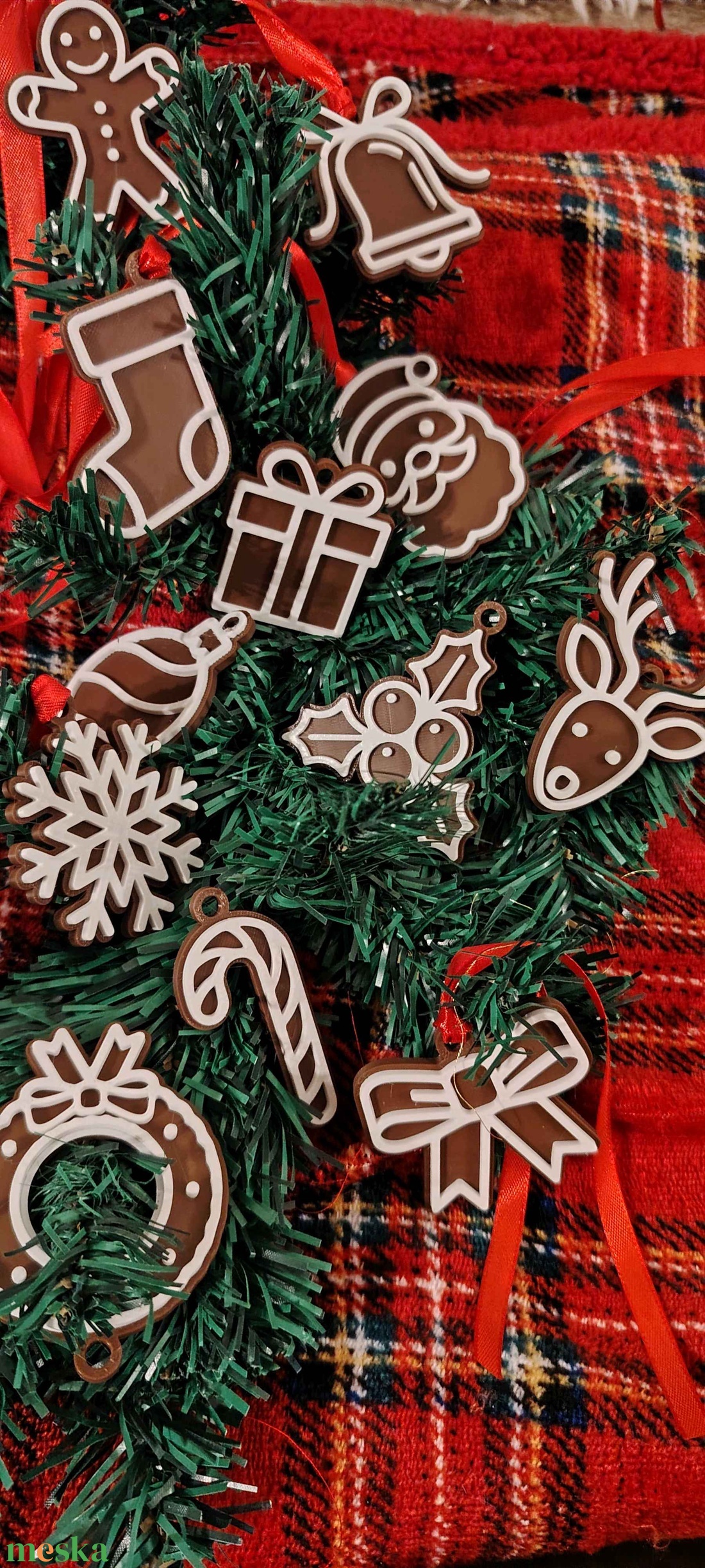 Műanyag Mézeskalács karácsonyi dísz - karácsony - karácsonyi lakásdekoráció - karácsonyfadíszek - Meska.hu