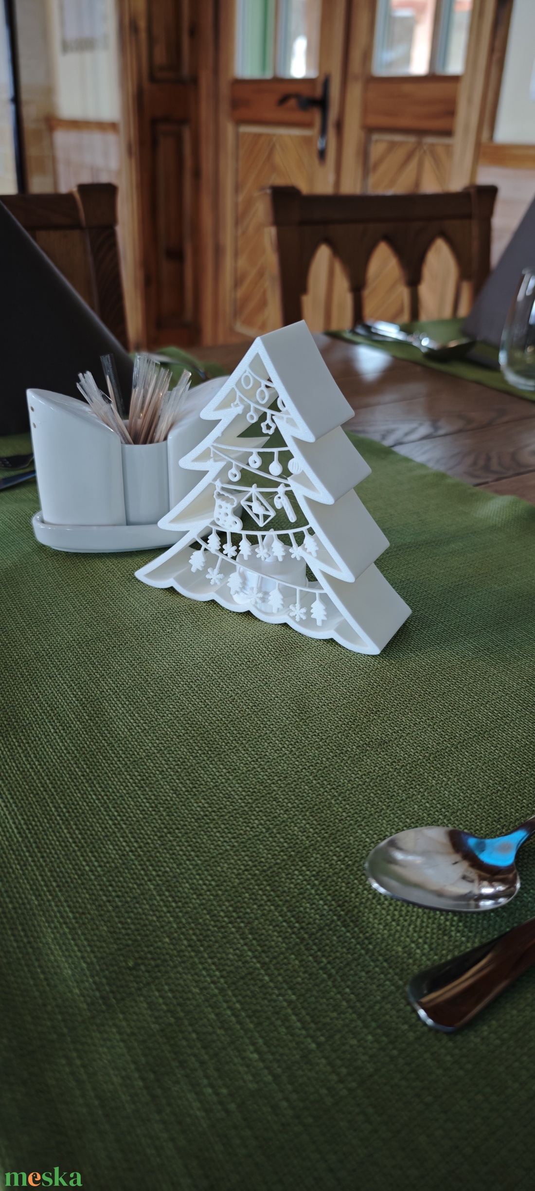 Karácsonyi asztali dekoráció  - karácsony - karácsonyi lakásdekoráció - karácsonyi fénydekoráció - Meska.hu