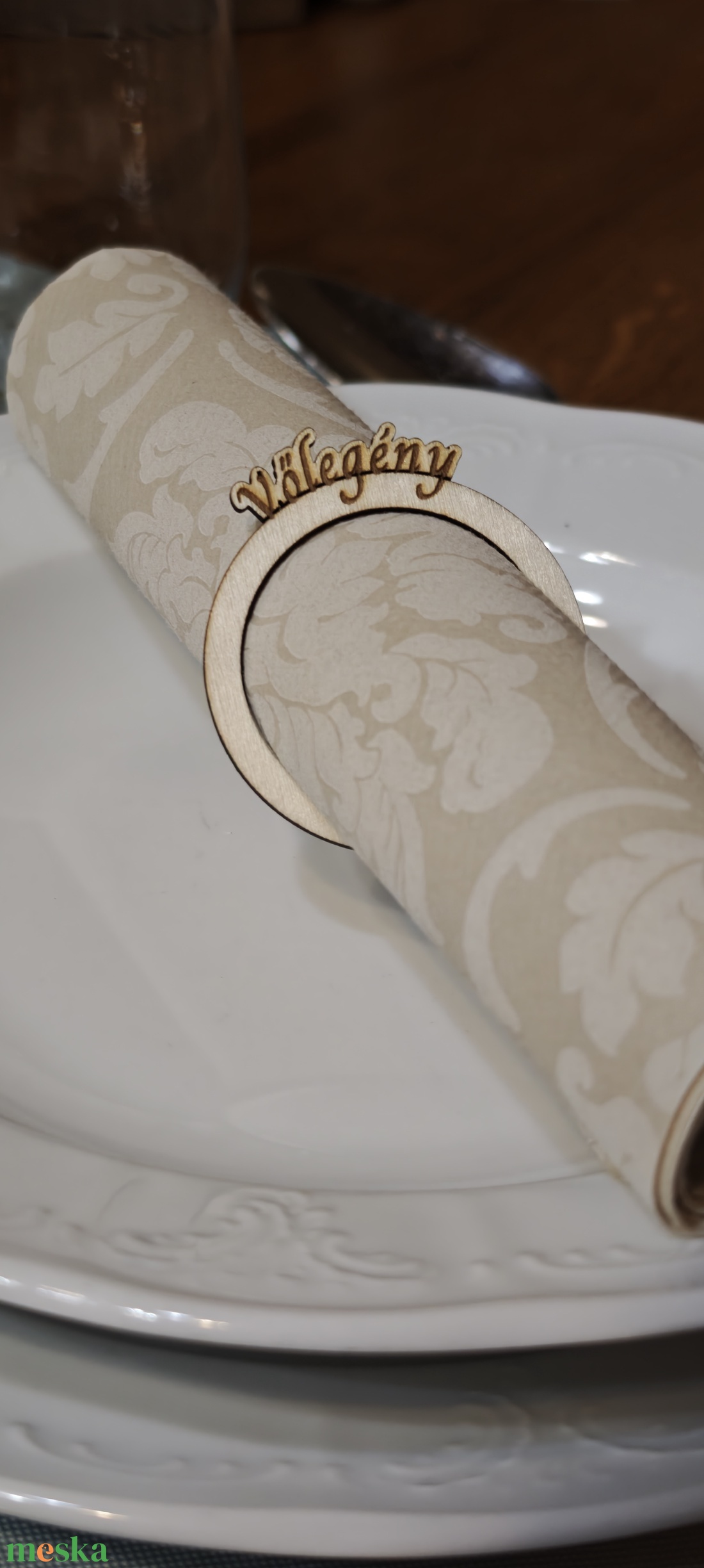 Egyedi gravírozott szalvéta gyűrűk  - esküvő - dekoráció - tábla & jelzés - Meska.hu