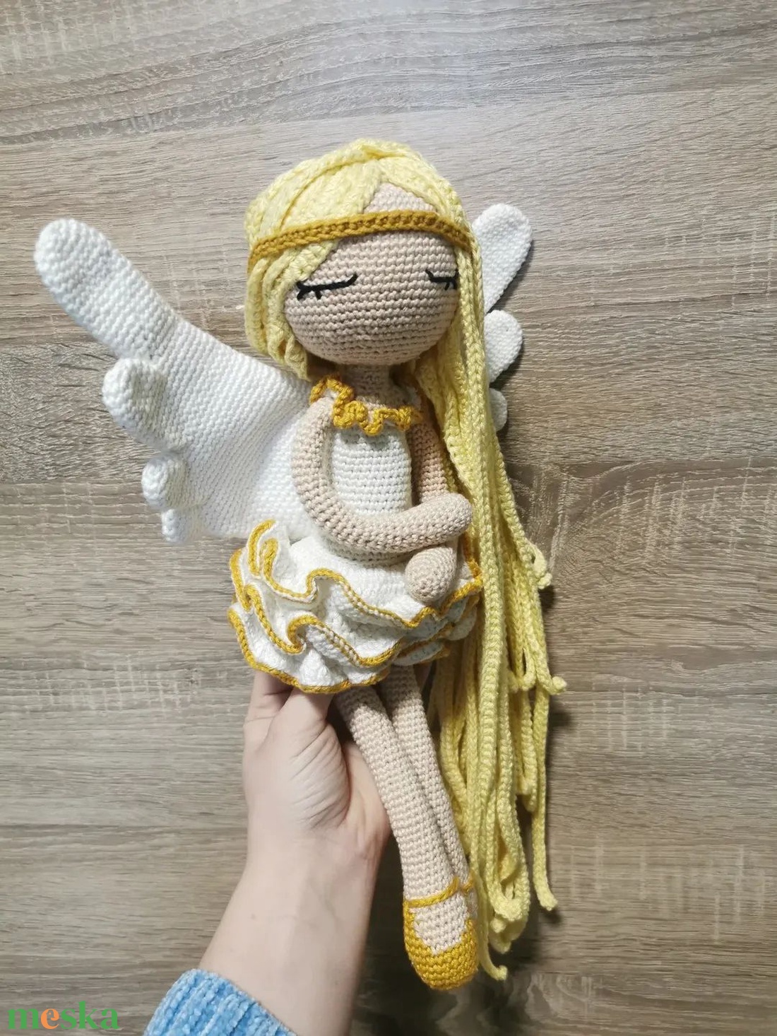 Horgolt angyal - baba - mama - babafotózás - babafotózási kellékek - Meska.hu