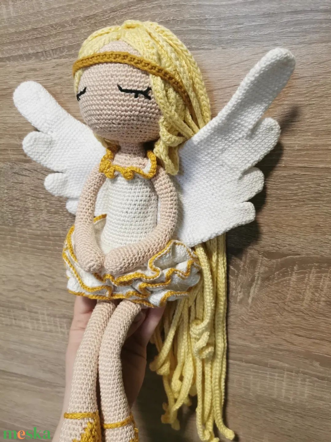 Horgolt angyal - baba - mama - babafotózás - babafotózási kellékek - Meska.hu
