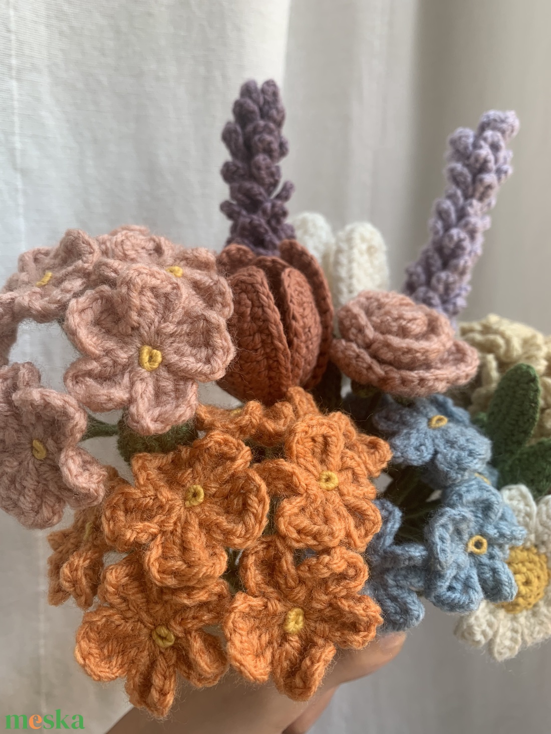 horgolt virágcsokor - otthon & életmód - dekoráció - virágdísz és tartó - csokor & virágdísz - Meska.hu