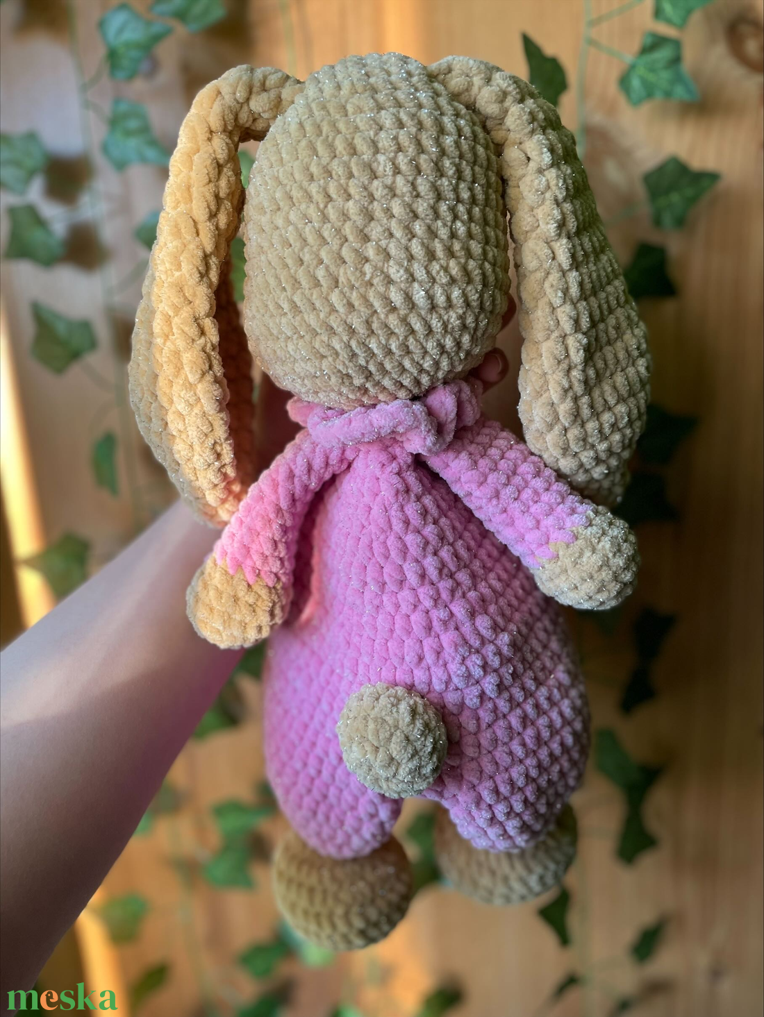 Horgolt plüss nyuszi szundipajti - játék & sport - plüssállat & játékfigura - nyuszi - Meska.hu