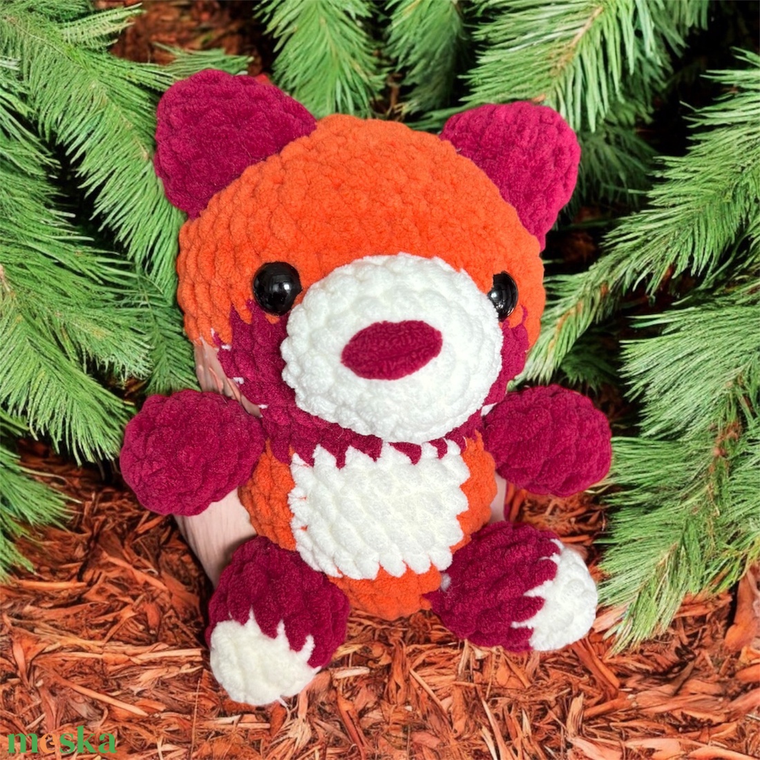 Horgolt vörös panda (amigurumi) - játék & sport - plüssállat & játékfigura - más figura - Meska.hu Horgolt vörös panda (amigurumi) - játék & sport - plüssállat & játékfigura - más figura - Meska.hu