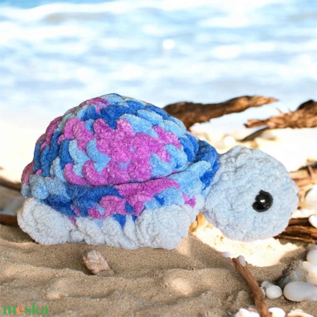 Horgolt mini tengeri teknős (amigurumi) - játék & sport - plüssállat & játékfigura - más figura - Meska.hu