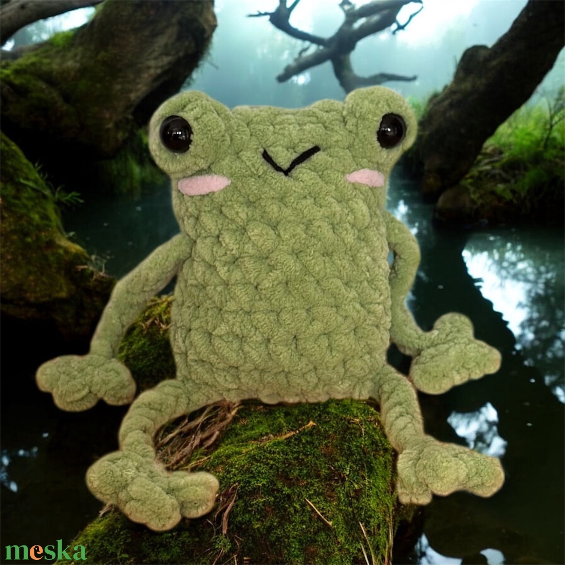Horgolt hosszúlábú béka (amigurumi) - játék & sport - plüssállat & játékfigura - béka - Meska.hu Horgolt hosszúlábú béka (amigurumi) - játék & sport - plüssállat & játékfigura - béka - Meska.hu