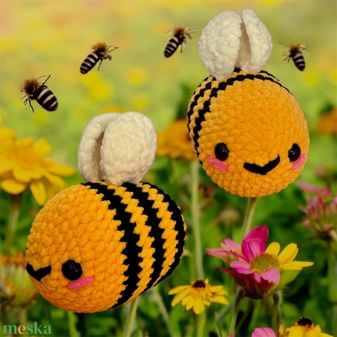 Horgolt méhecske (amigurumi) - játék & sport - plüssállat & játékfigura - más figura - Meska.hu Horgolt méhecske (amigurumi) - játék & sport - plüssállat & játékfigura - más figura - Meska.hu