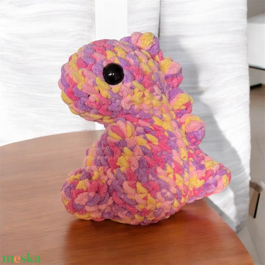 Horgolt pink dínó (amigurumi) - játék & sport - plüssállat & játékfigura - plüss dínók - Meska.hu Horgolt pink dínó (amigurumi) - játék & sport - plüssállat & játékfigura - plüss dínók - Meska.hu