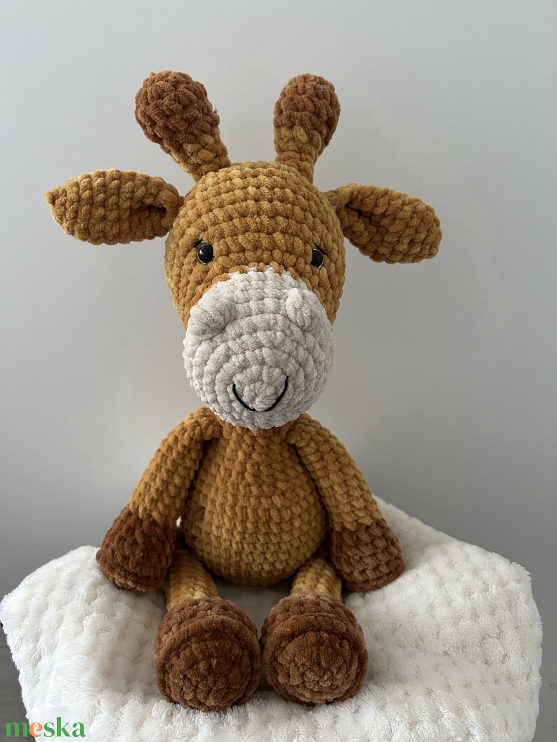 Horgolt zsiráf - játék & sport - plüssállat & játékfigura - zsiráf - Meska.hu