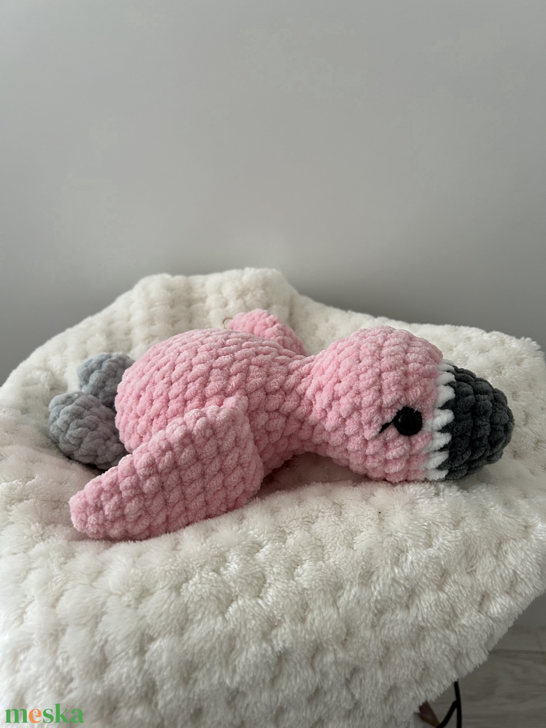 Horgolt flamingó - játék & sport - plüssállat & játékfigura - madár - Meska.hu