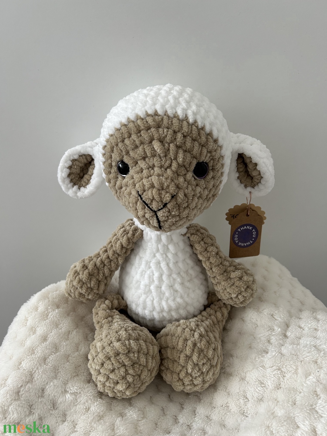 Horgolt bárány - játék & sport - plüssállat & játékfigura - plüss bárány - Meska.hu
