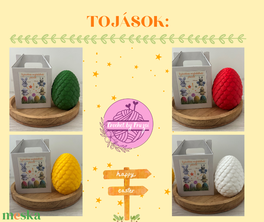 Húsvéti horgolt plüssök tojásban - játék & sport - plüssállat & játékfigura - más figura - Meska.hu
