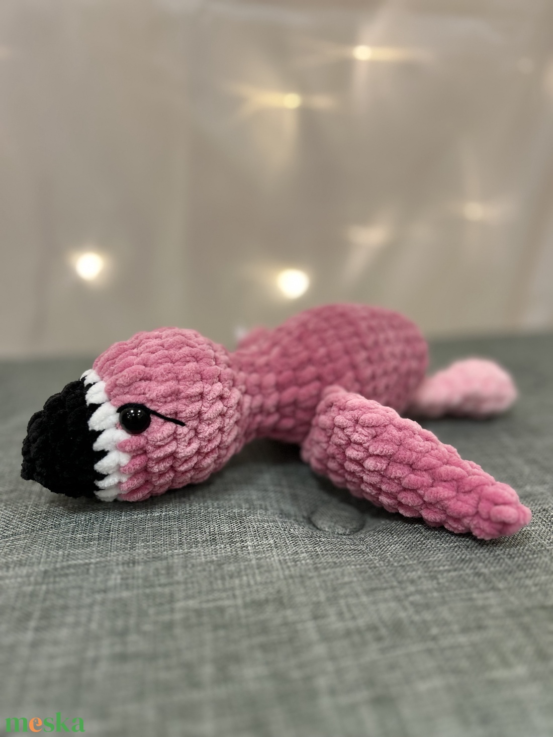 Horgolt flamingó - játék & sport - plüssállat & játékfigura - madár - Meska.hu