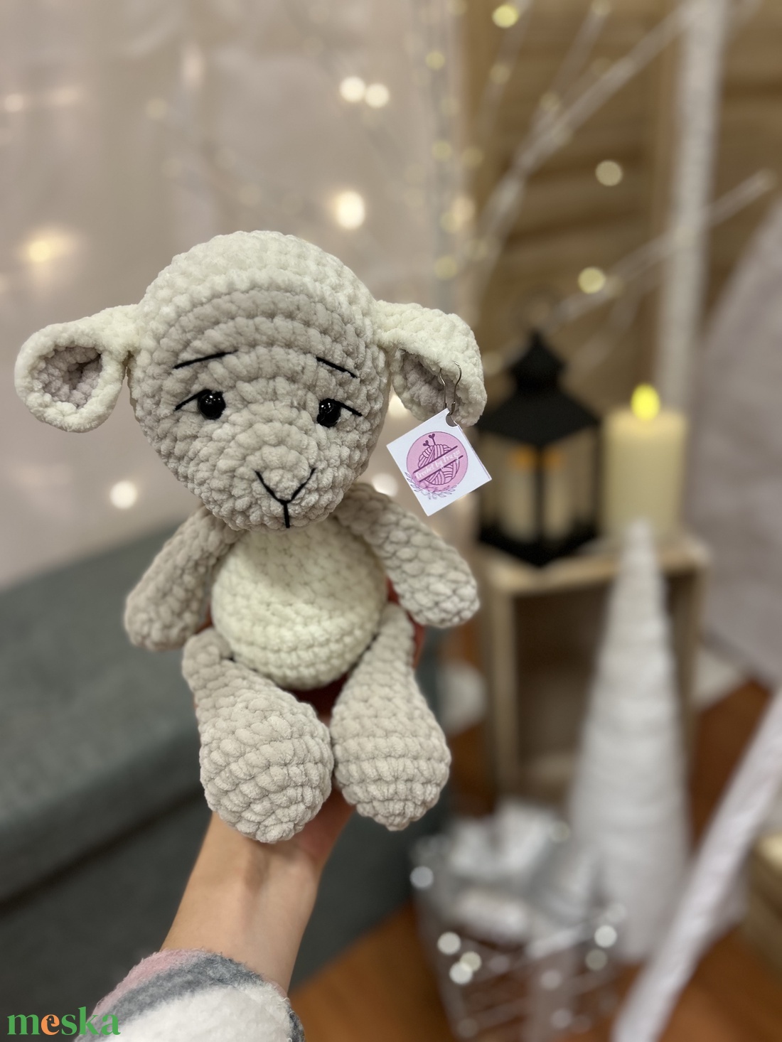 Horgolt bárány - játék & sport - plüssállat & játékfigura - plüss bárány - Meska.hu