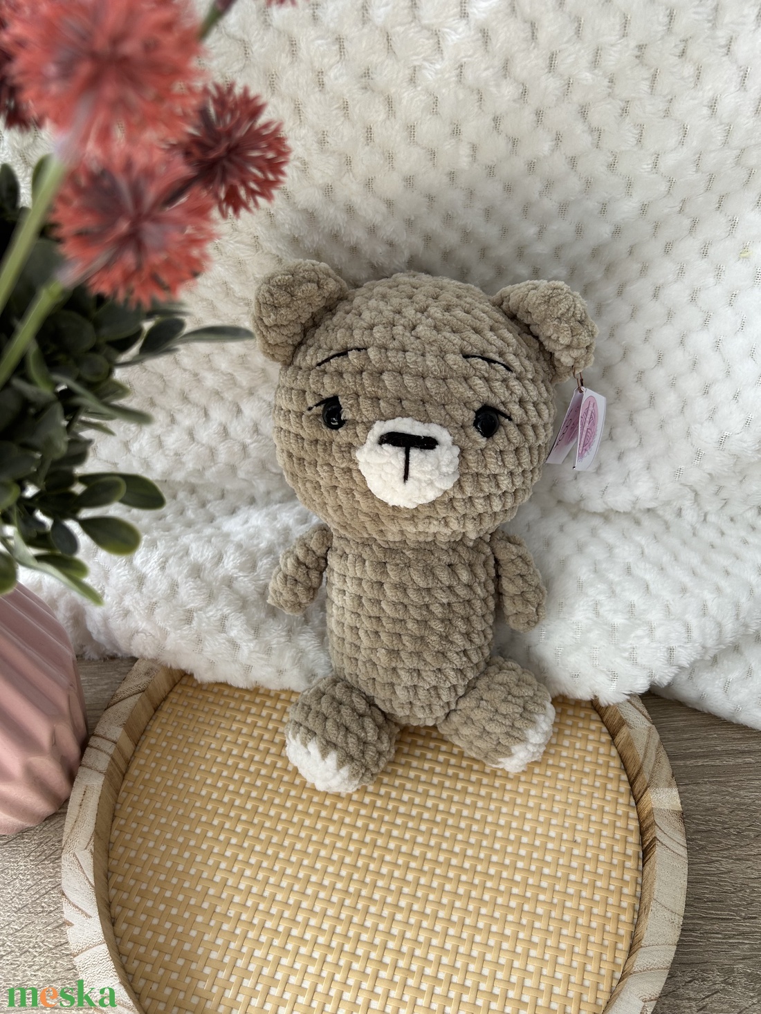 Horgolt kismaci (beige) - játék & sport - plüssállat & játékfigura - maci - Meska.hu