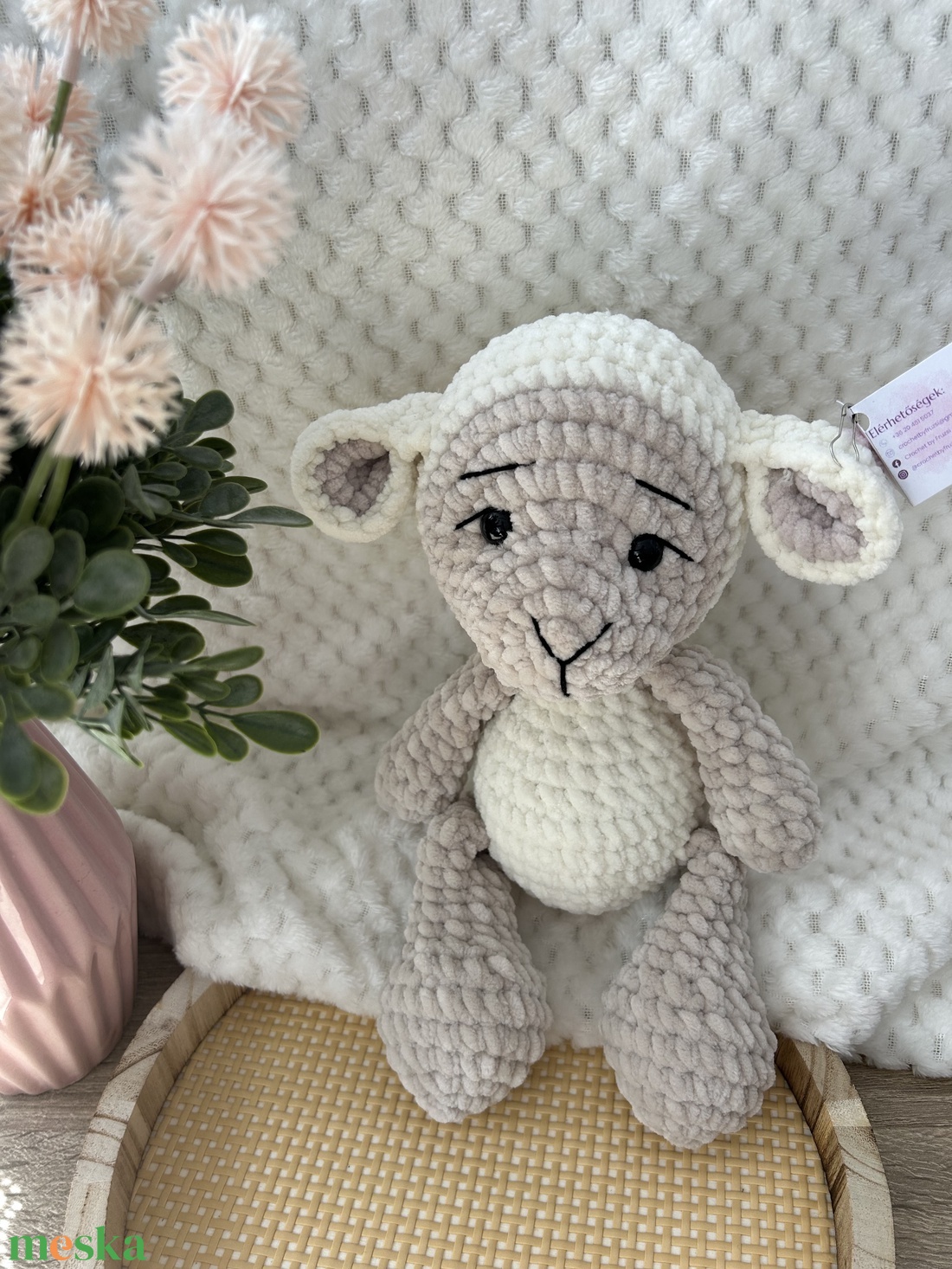 Horgolt bárány - játék & sport - plüssállat & játékfigura - plüss bárány - Meska.hu