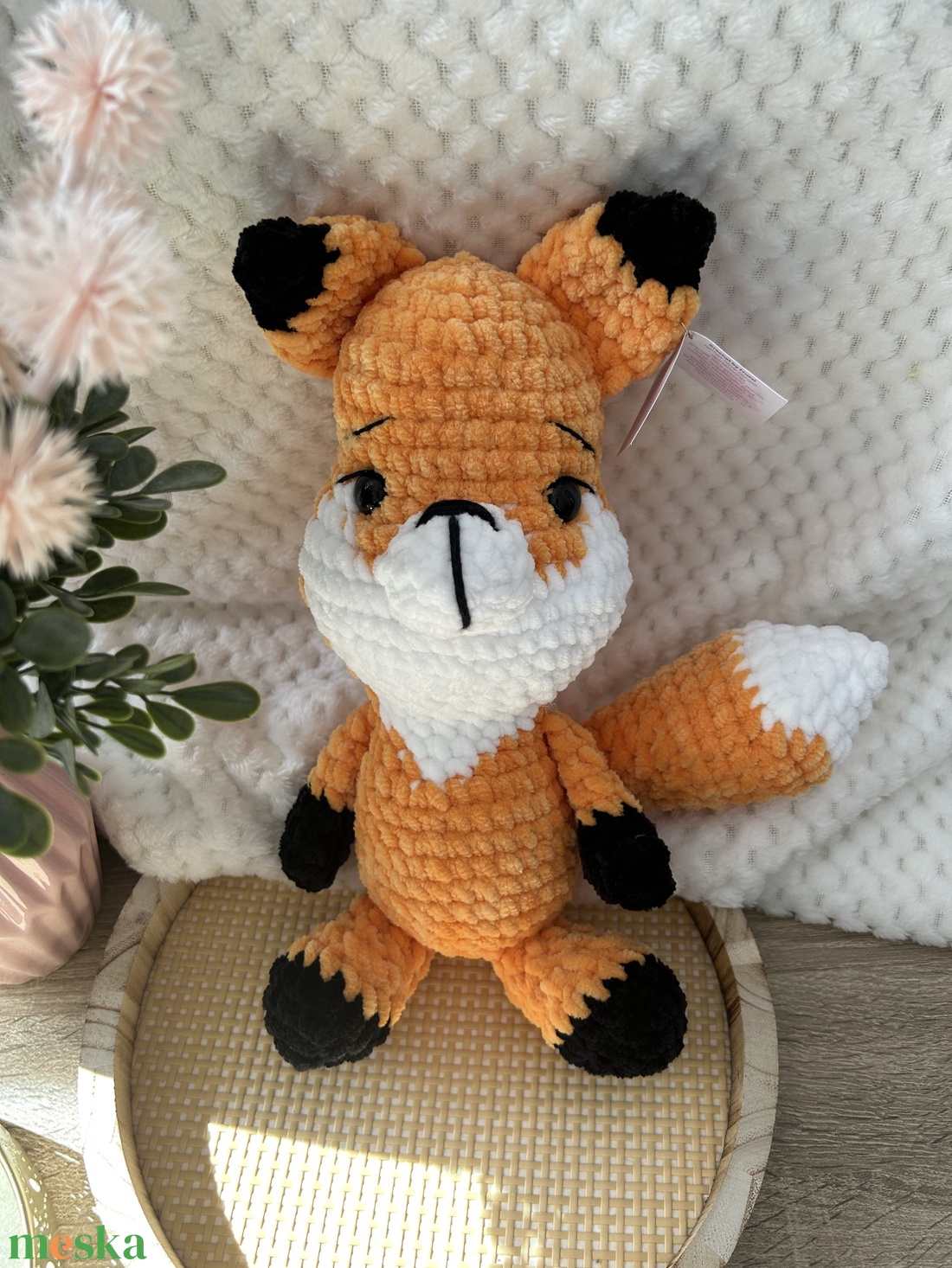 Horgolt róka - játék & sport - plüssállat & játékfigura - róka - Meska.hu